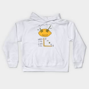 Construct a lemon battery science joke Kids Hoodie